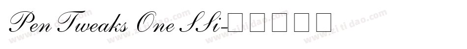 Pen Tweaks One SSi字体转换